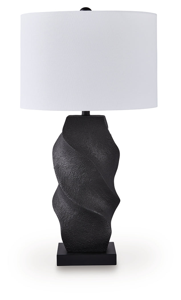 Amillion Black Poly Table Lamp