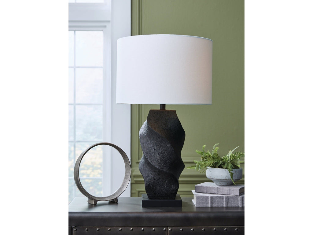 Amillion Black Poly Table Lamp