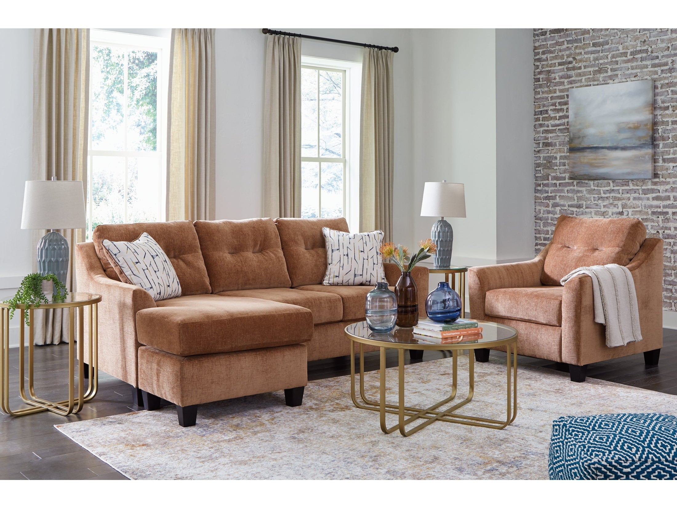 Amity Bay Clay Sofa Chaise & Chair