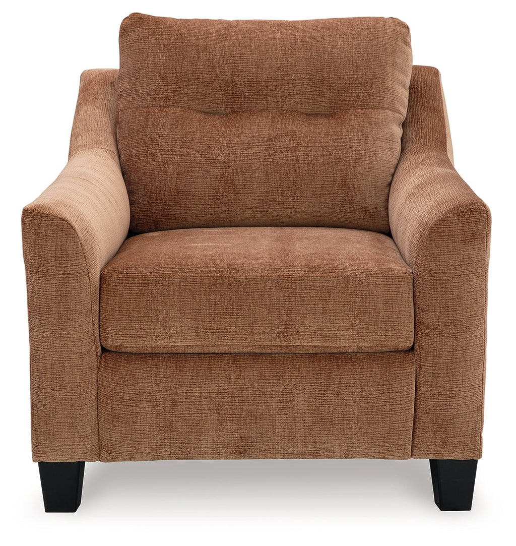 Amity Bay Clay Sofa Chaise Sleeper, 2 Chairs and 2 Ottomans
