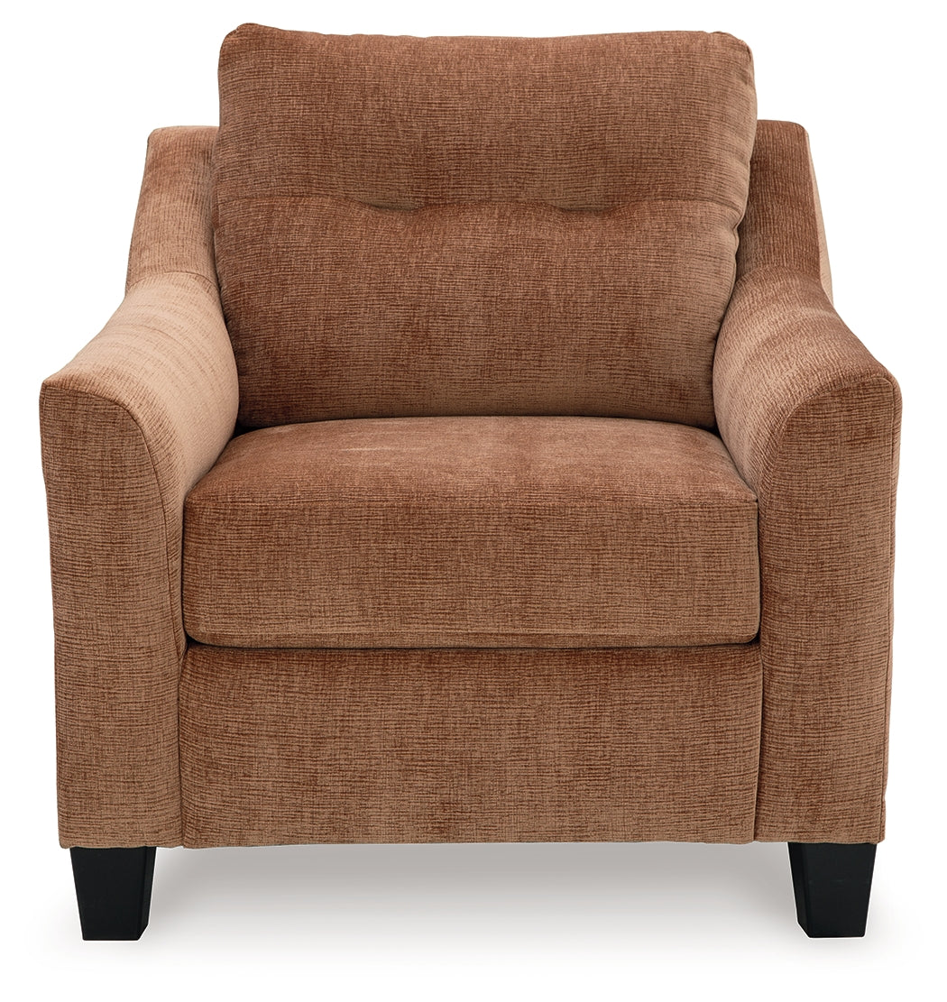 Amity Bay Clay Sofa Chaise Sleeper, 2 Chairs and 2 Ottomans