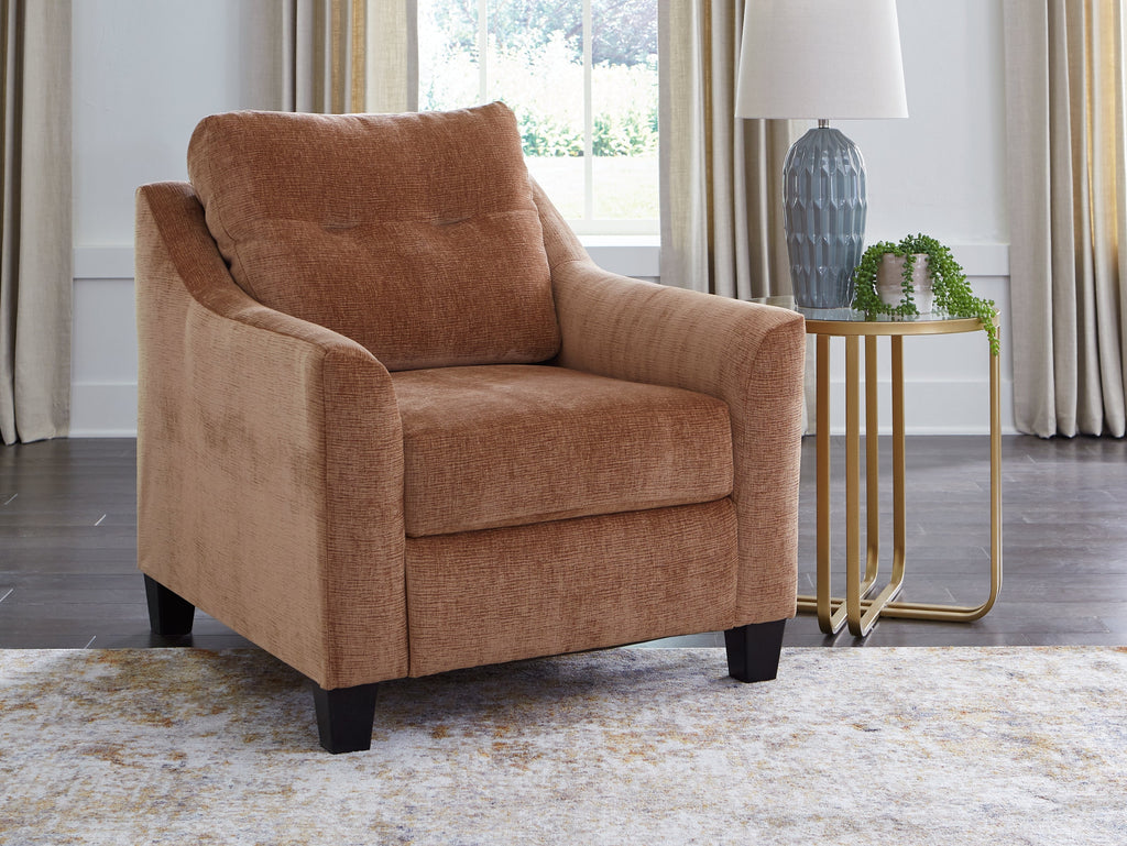 Amity Bay Clay Sofa Chaise Sleeper, 2 Chairs and 2 Ottomans