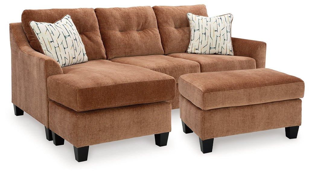 Amity Bay Clay Sofa Chaise and Ottoman