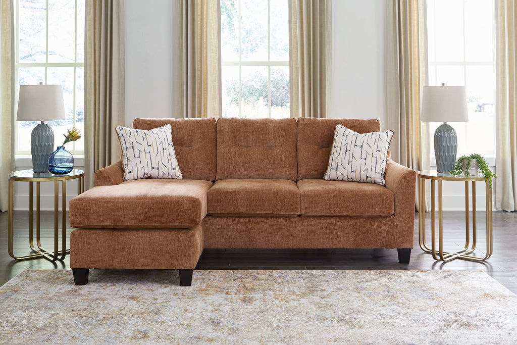 Amity Bay Clay Sofa Chaise and Ottoman