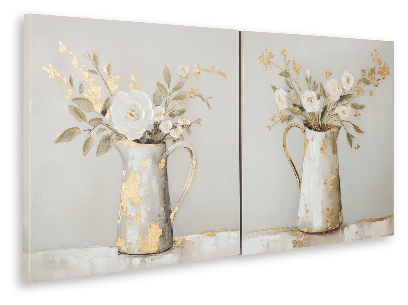 Amoryville Taupe/Green/Gold Finish Wall Art Set (Set of 3)