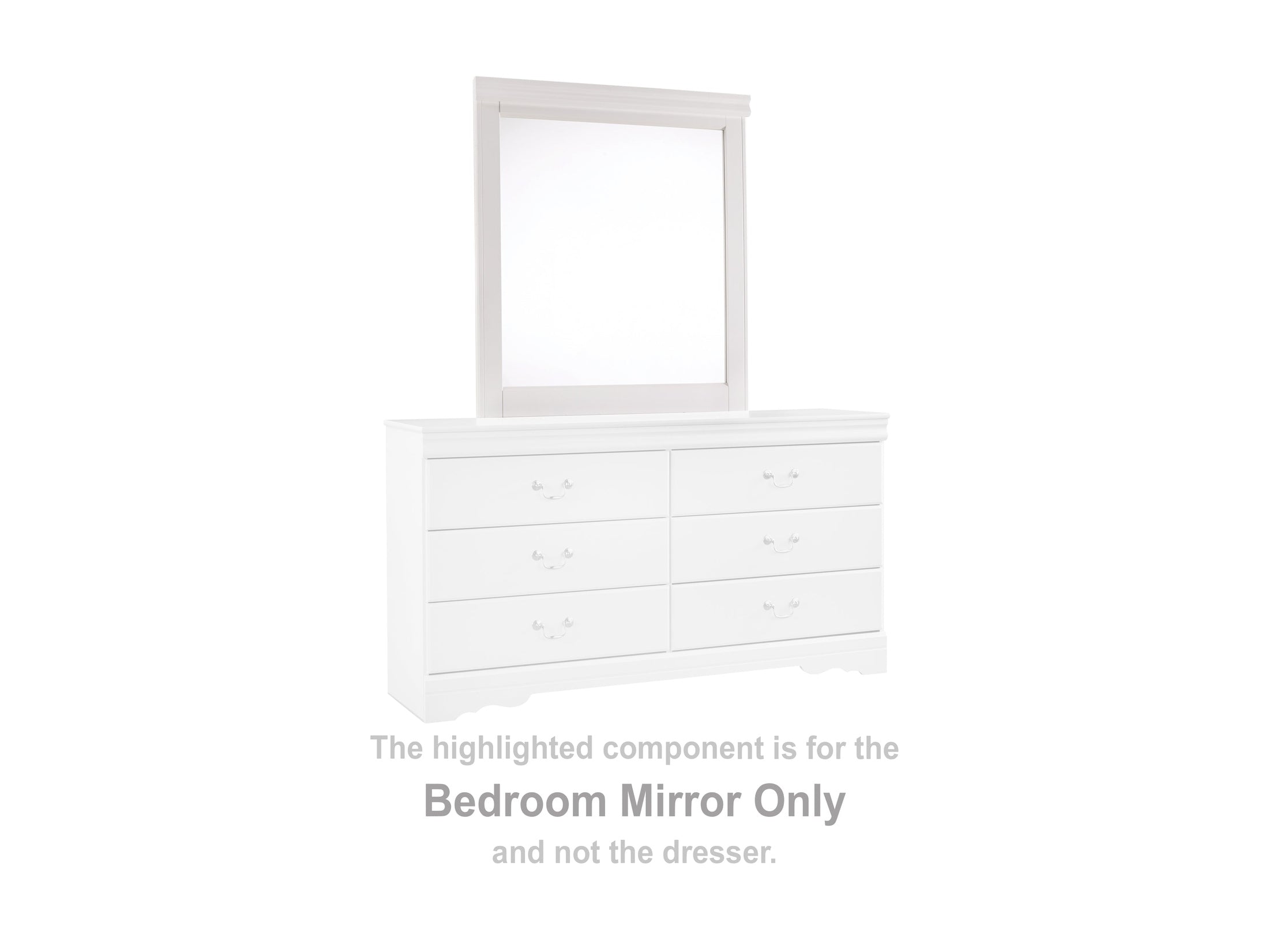 Anarasia White Bedroom Mirror