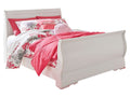 Anarasia White Full Sleigh Bed w/Dresser & Mirror