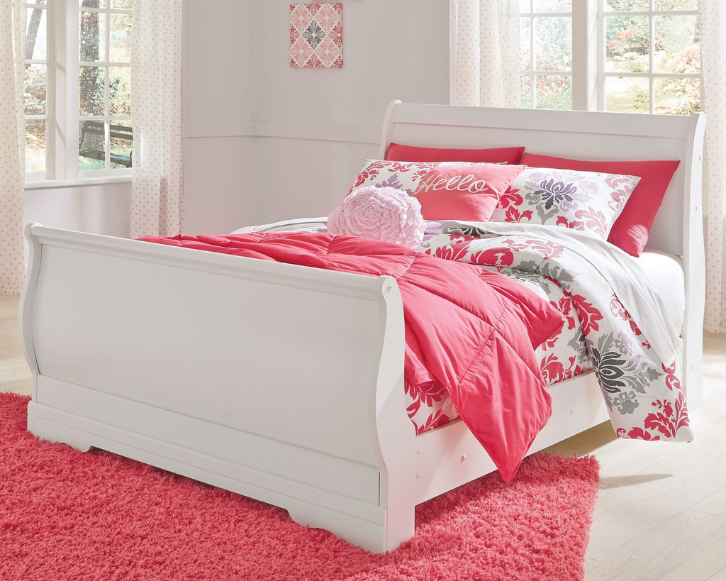 Anarasia Full Sleigh Youth Bedroom Set, White