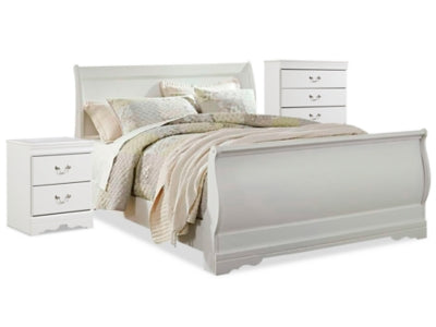 Anarasia Queen Sleigh Bedroom Set, White