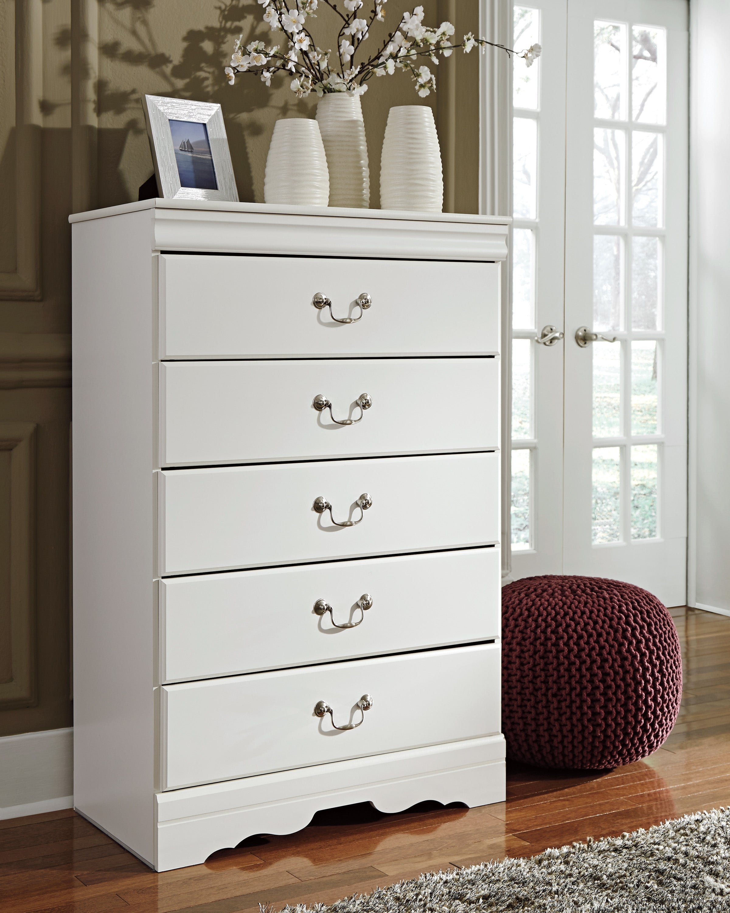 Anarasia Queen Sleigh Bedroom Set, White