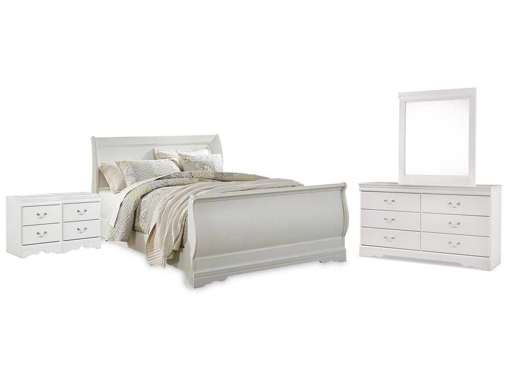 Anarasia Queen Sleigh Bedroom Set, White