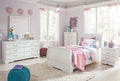 Anarasia Twin Sleigh Bedroom Set, White