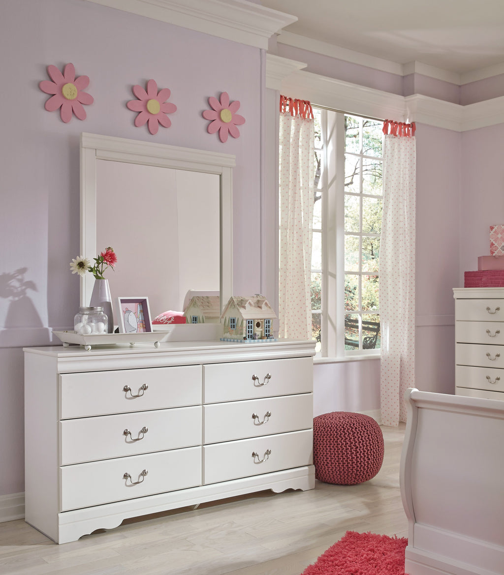 Anarasia Twin Sleigh Bedroom Set, White