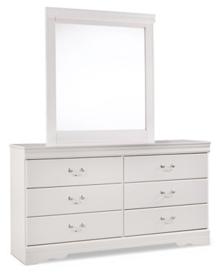 Anarasia Twin Sleigh Youth Bedroom Set w/Dresser & Mirrror, Nightstand, White