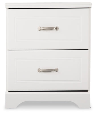 Anarasia Twin Sleigh Youth Bedroom Set w/Dresser & Mirrror, Nightstand, White