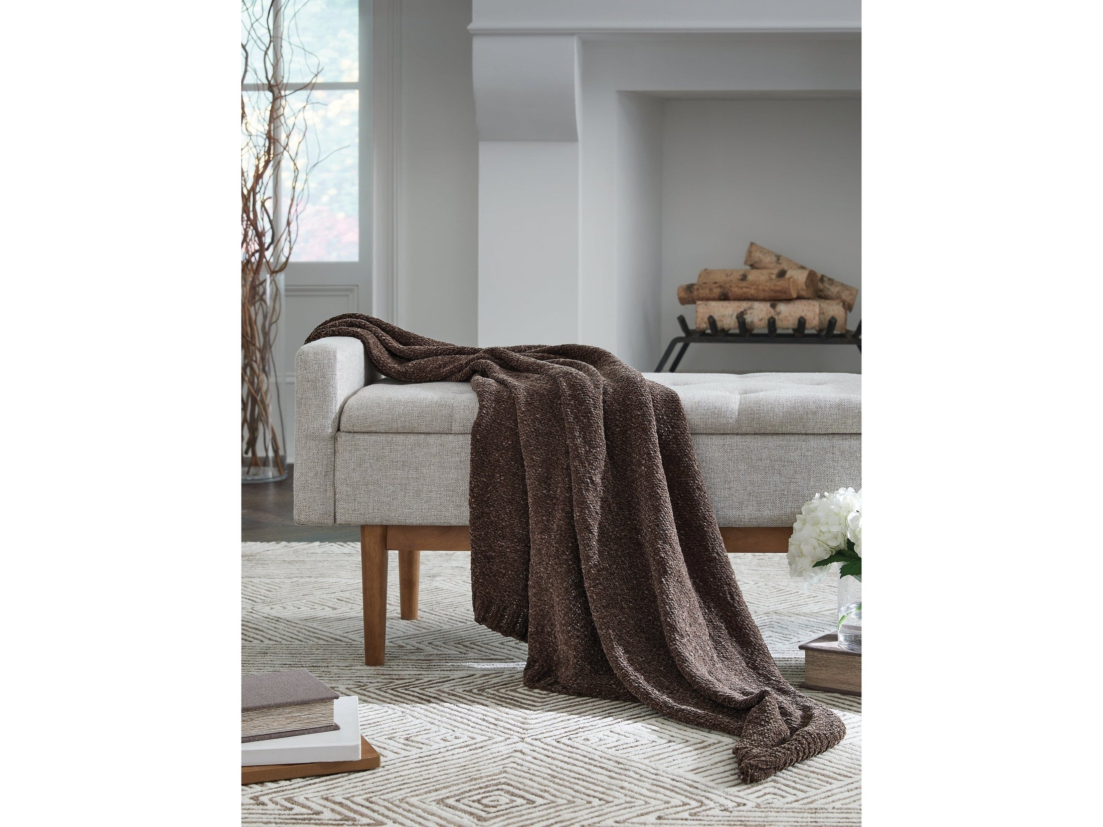 Anawood Brown Throw (Set of 3)