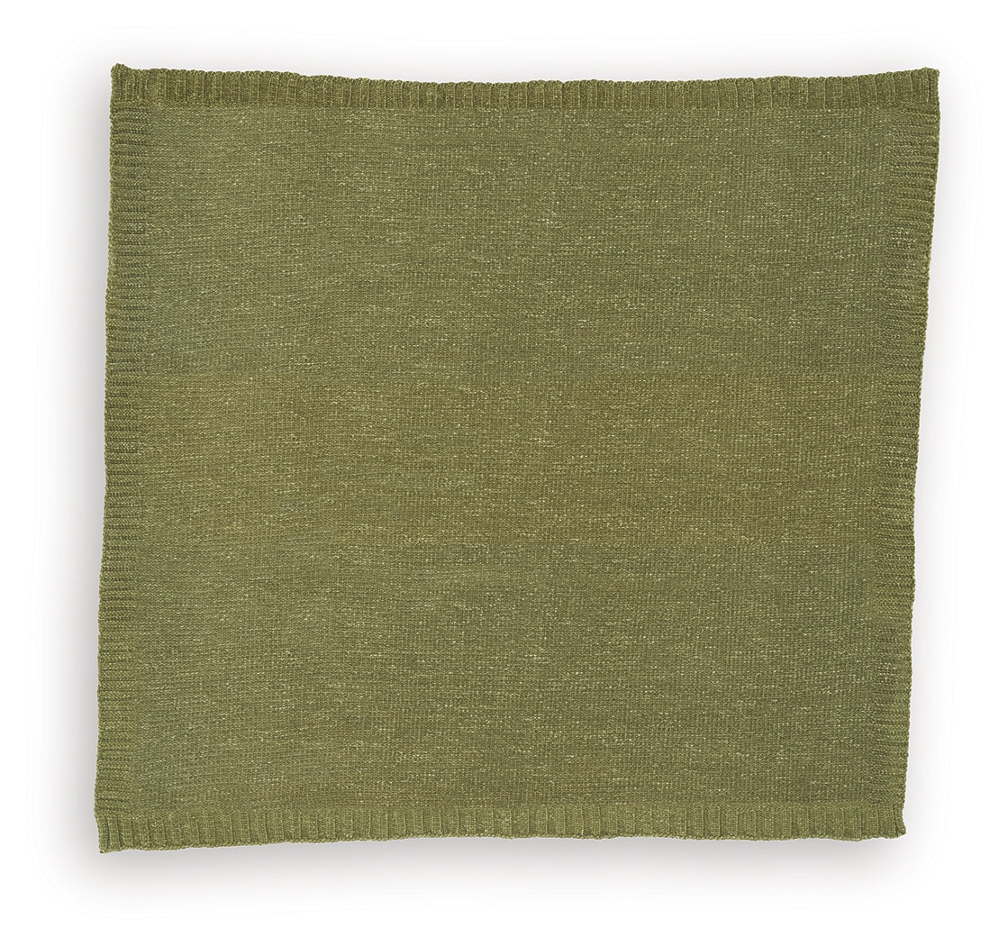 Anawood Olive Green Throw (Set of 3)