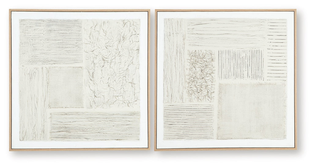 Andorfield Beige/Black/White Wall Art (Set of 2)