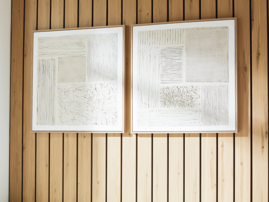 Andorfield Beige/Black/White Wall Art (Set of 2)