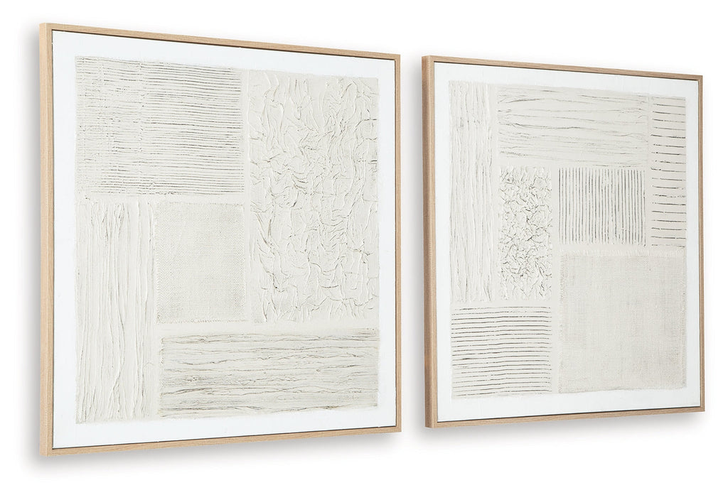 Andorfield Beige/Black/White Wall Art (Set of 2)