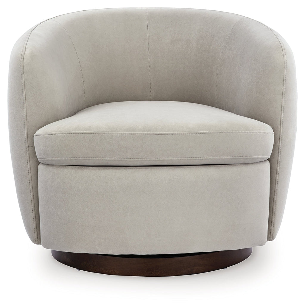 Annbury Light Beige Swivel Accent Chair