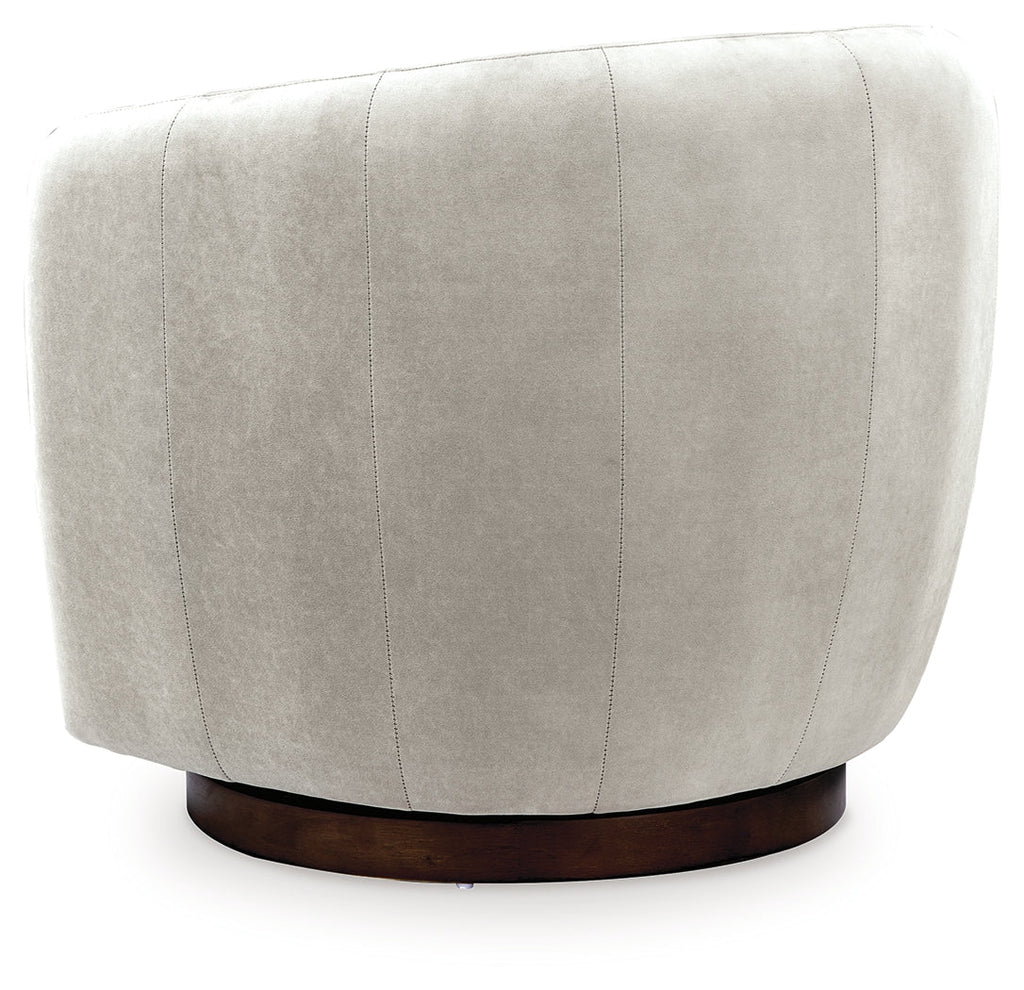 Annbury Light Beige Swivel Accent Chair