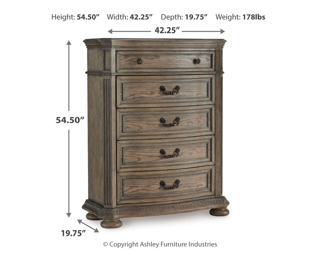 Ardenfield Light California King Sleigh Bedroom Set, Brown