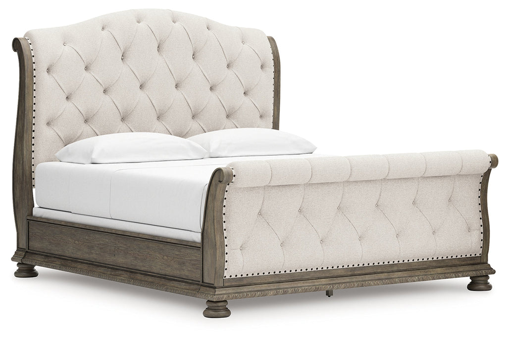 Ardenfield Light California King Sleigh Bedroom Set, Brown