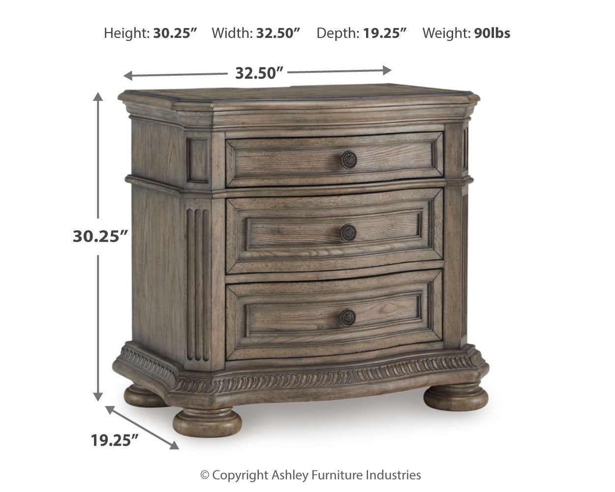 Ardenfield Light California King Sleigh Bedroom Set, Brown