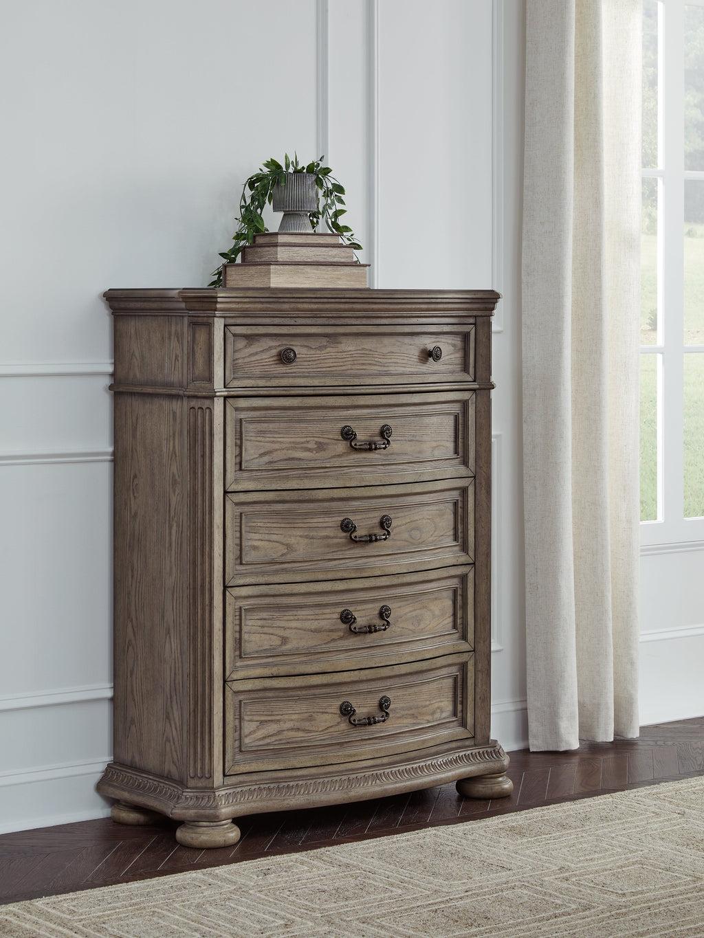 Ardenfield Light California King Sleigh Bedroom Set, Brown
