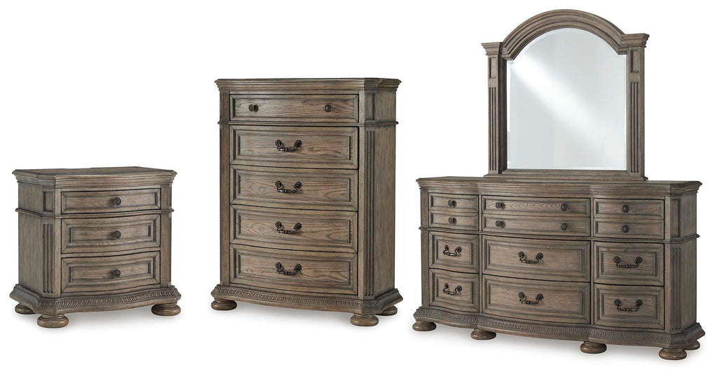 Ardenfield Light Dresser, Mirror, Chest and Nightstand, Brown