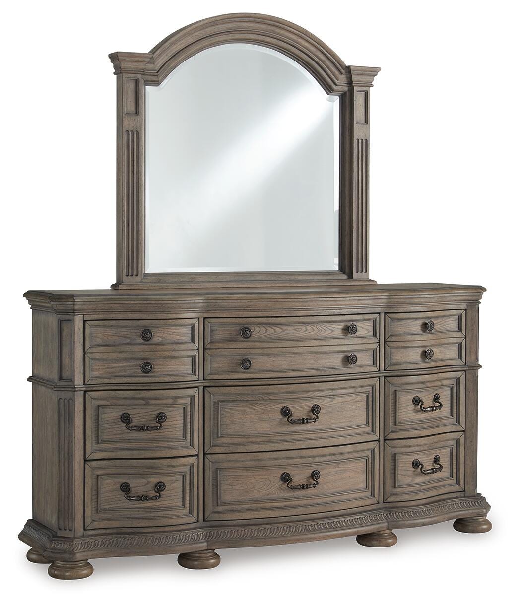 Ardenfield Light Dresser, Mirror, Chest and Nightstand, Brown