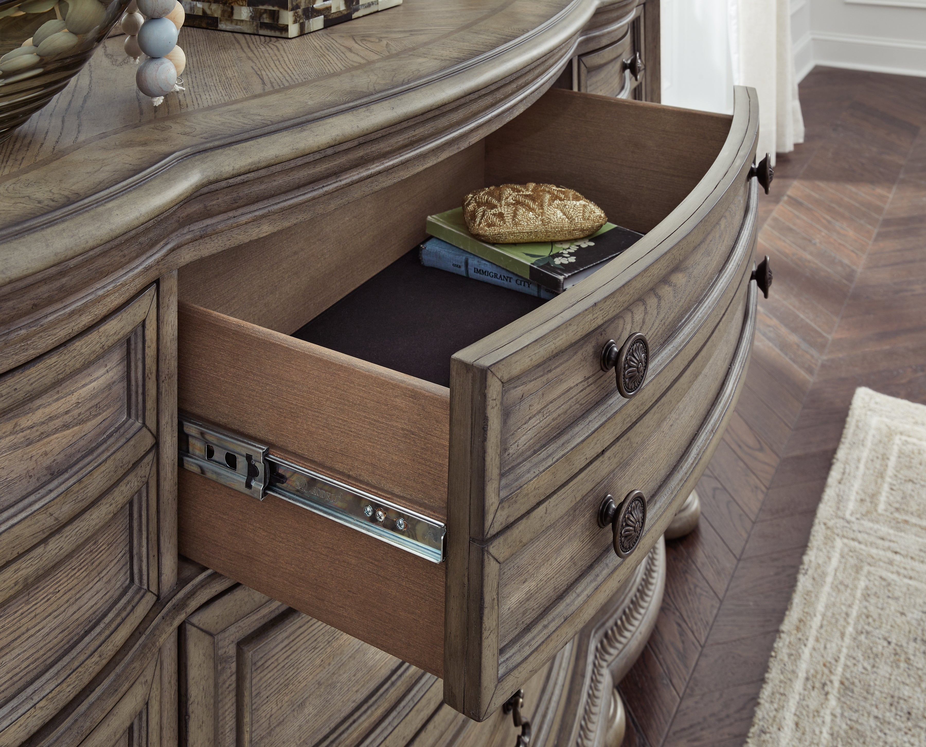 Ardenfield Light Brown Dresser and Mirror