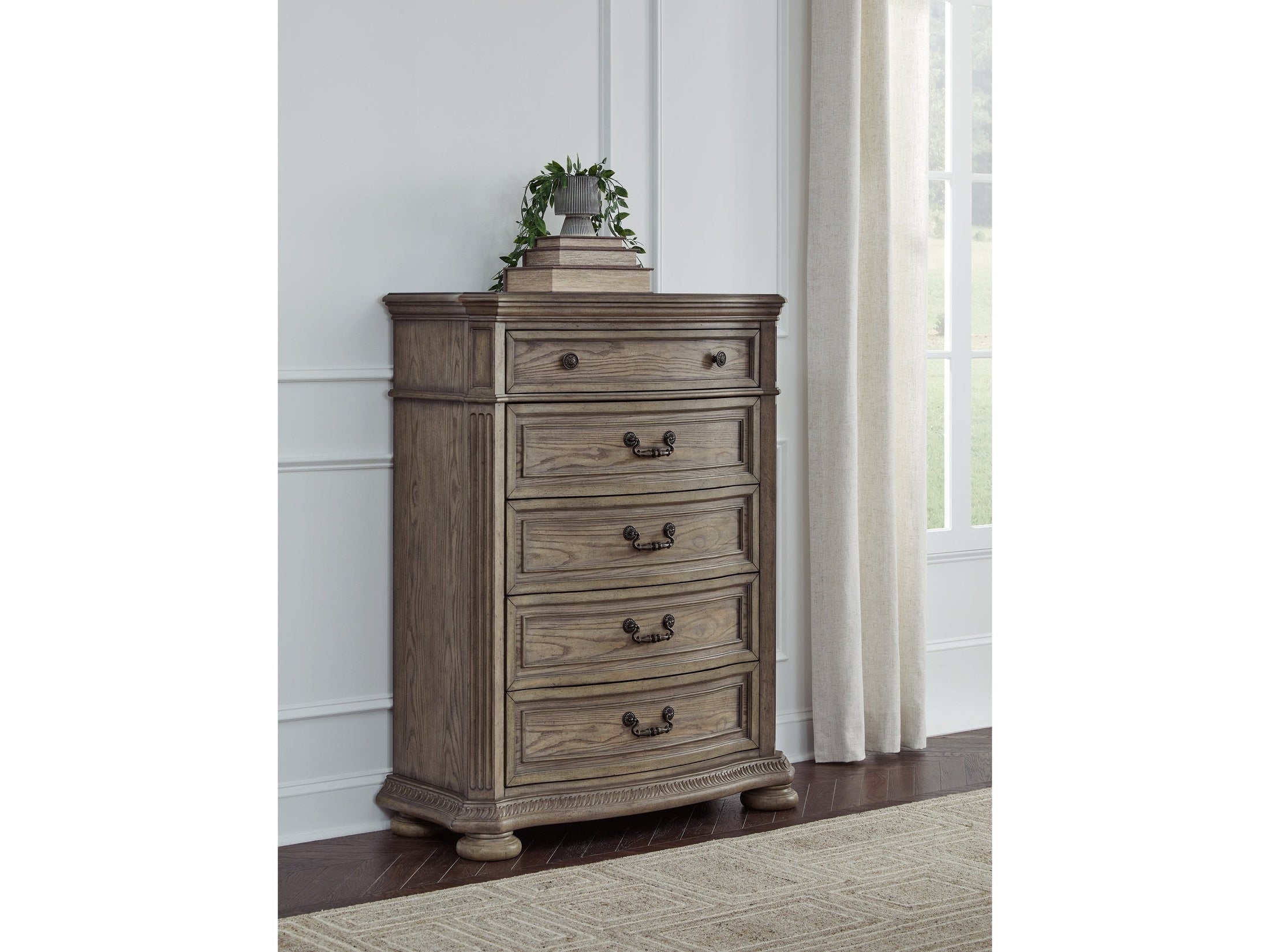 Ardenfield Light Brown Five Drawer Chest