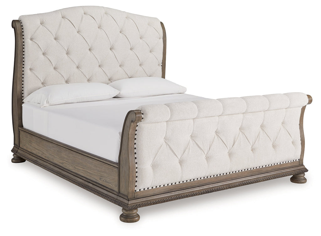 Ardenfield Light King Sleigh Bedroom Set, Brown