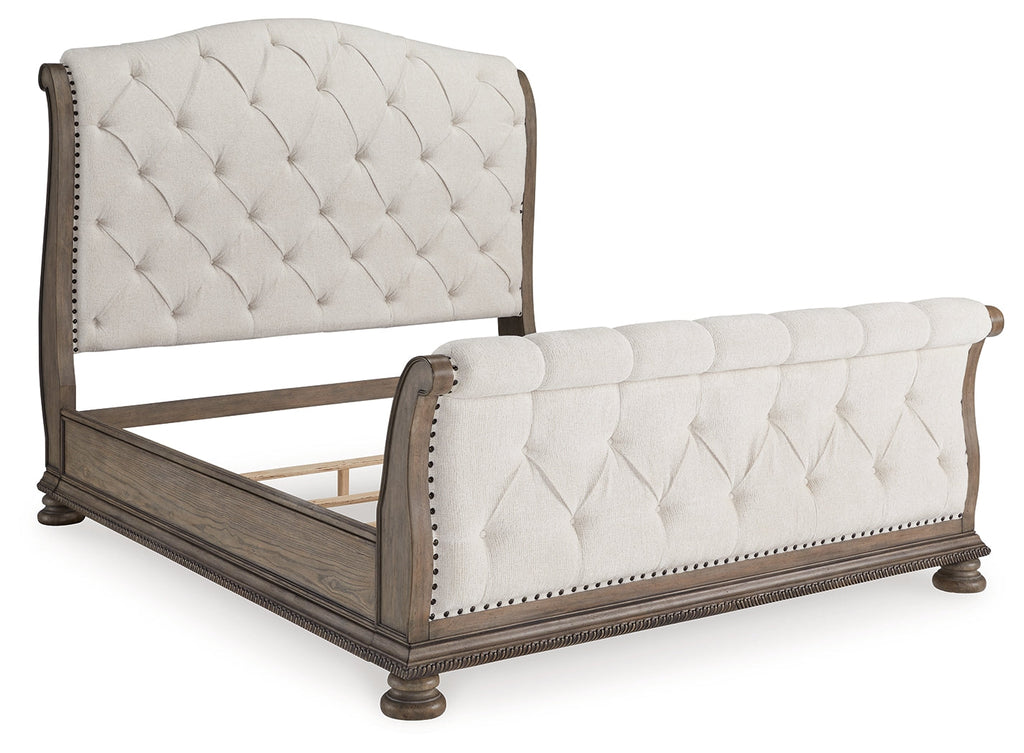 Ardenfield Light King Sleigh Bedroom Set, Brown
