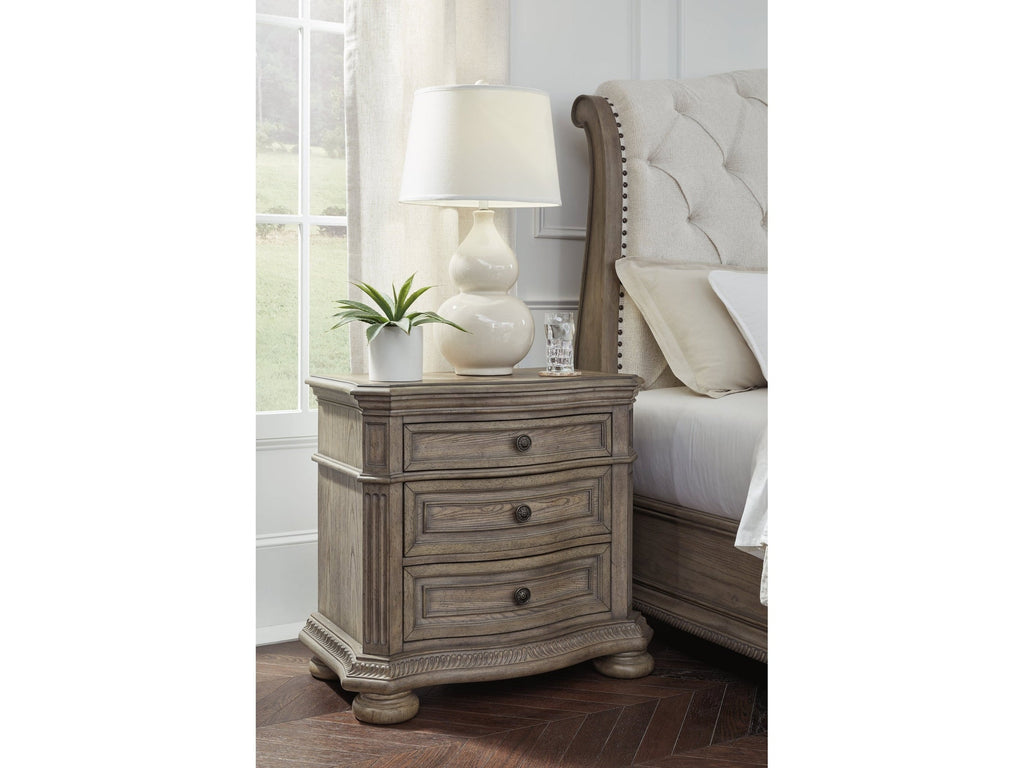 Ardenfield Light Brown Three Drawer Nightstand