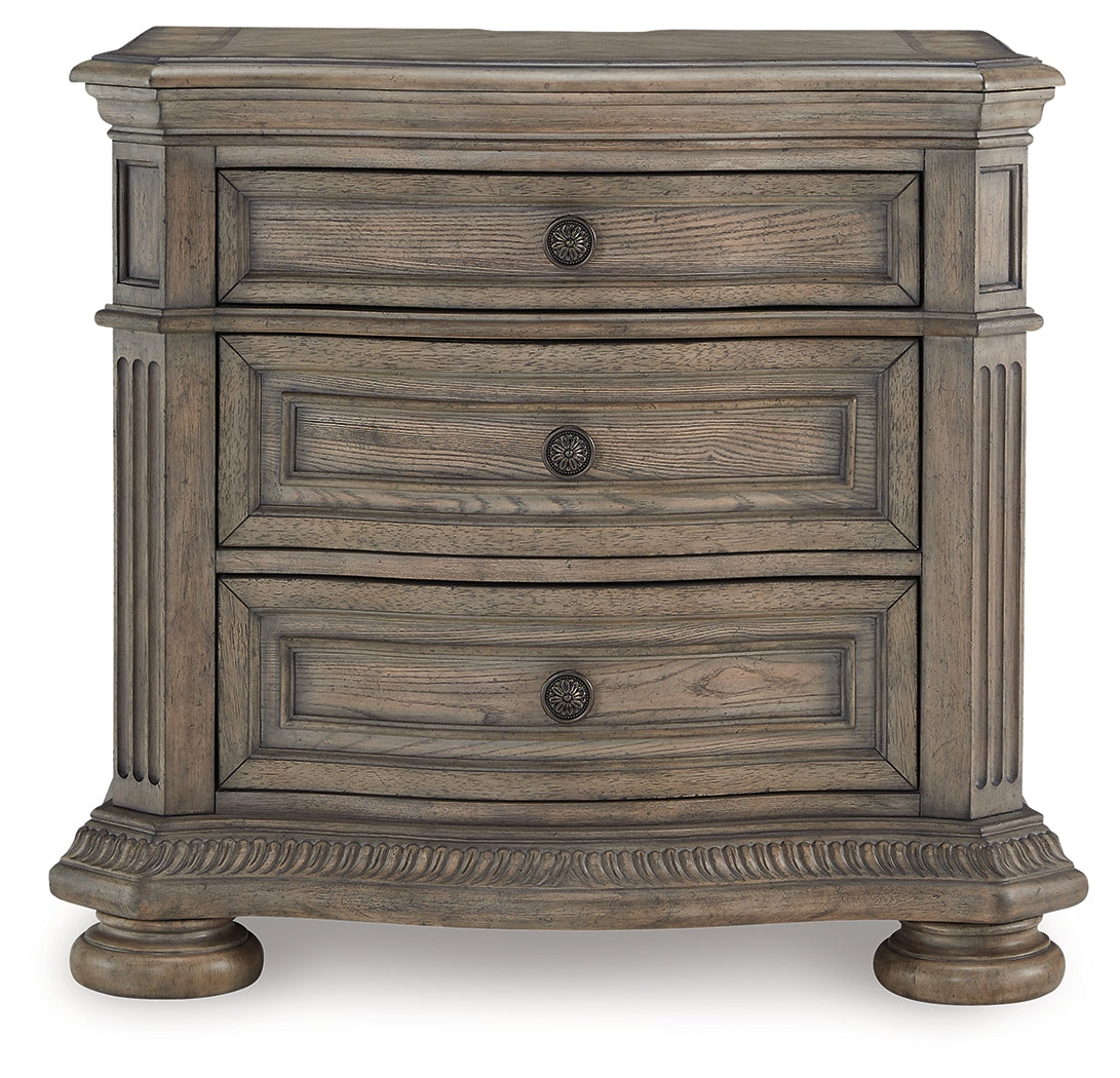 Ardenfield Light Brown Three Drawer Nightstand