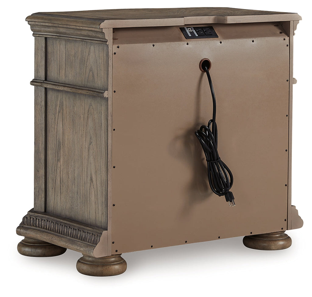 Ardenfield Light Brown Three Drawer Nightstand