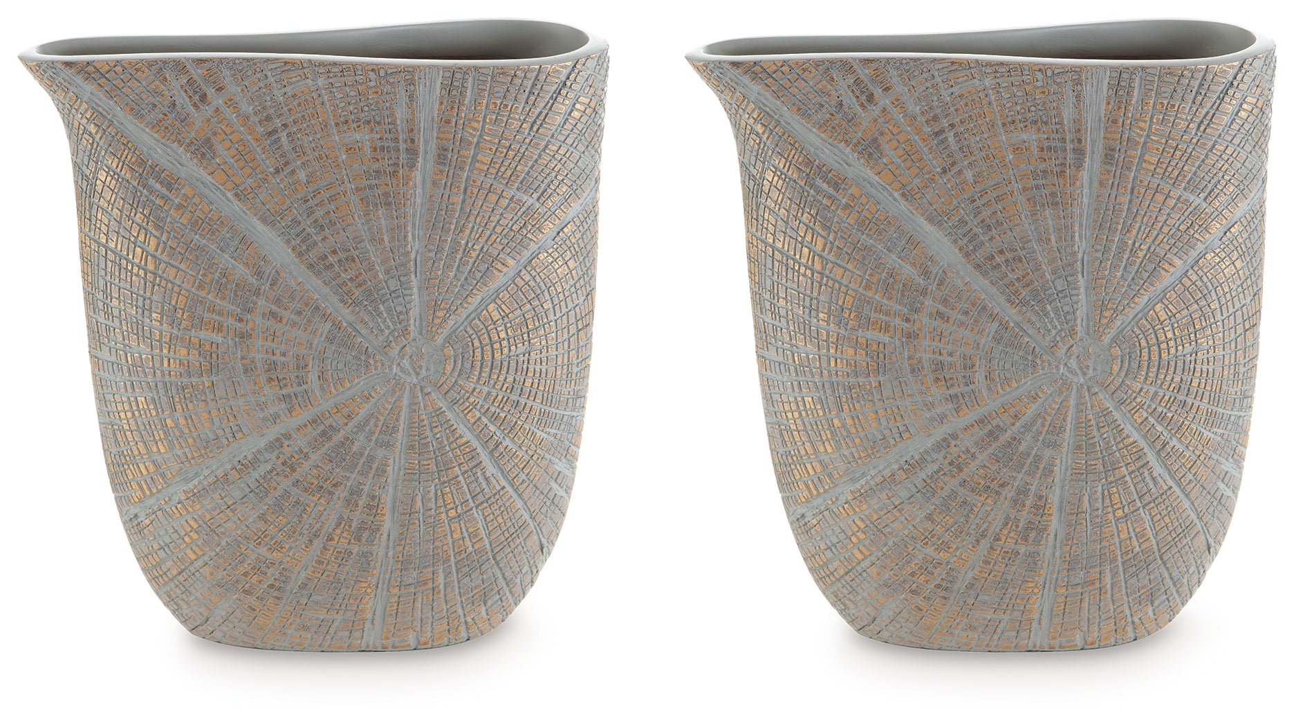 Ardenley Antique Gold Finish 10.5" Vase (Set of 2)