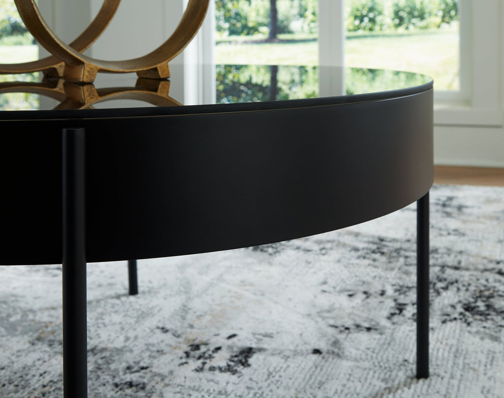 Ardoline Black 3pc Coffee Table Set