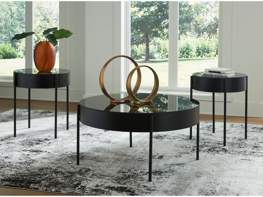 Ardoline Black 3pc Coffee Table Set