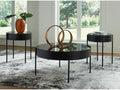Ardoline Black 3pc Coffee Table Set