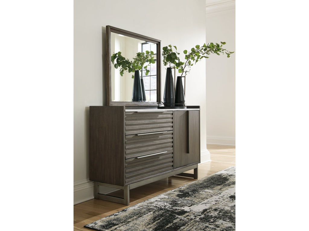 Arkenton Grayish Brown Dresser and Mirror