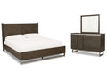 Arkenton Grayish Brown King Panel Bed, Dresser and Mirror