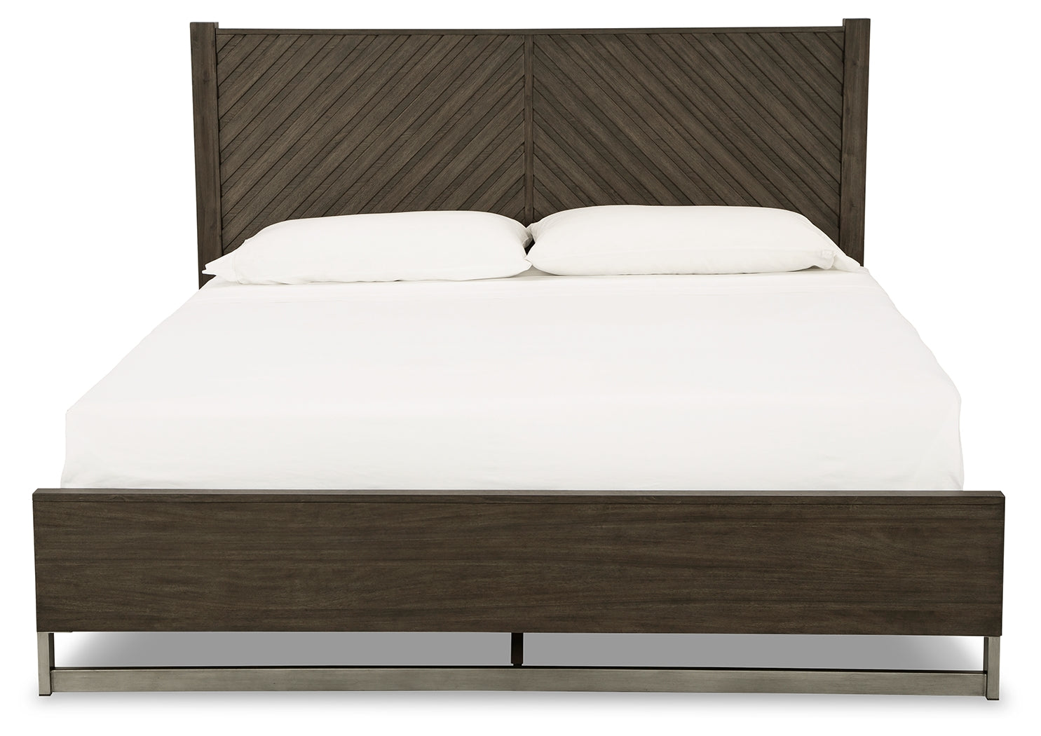 Arkenton Grayish Brown King Panel Bed, Dresser and Mirror