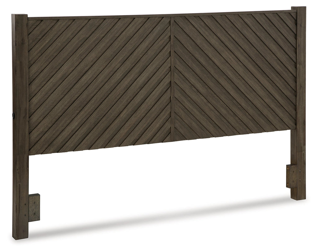 Arkenton Grayish Brown King Panel Bed, Dresser and Mirror