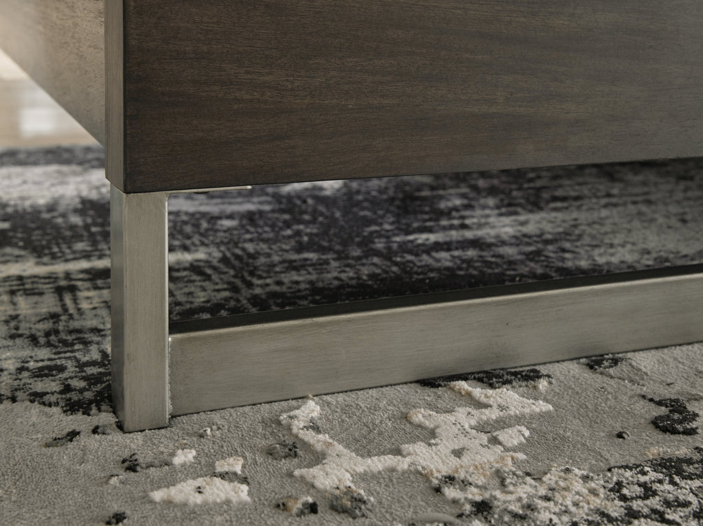 Arkenton Grayish Brown King Panel Bed