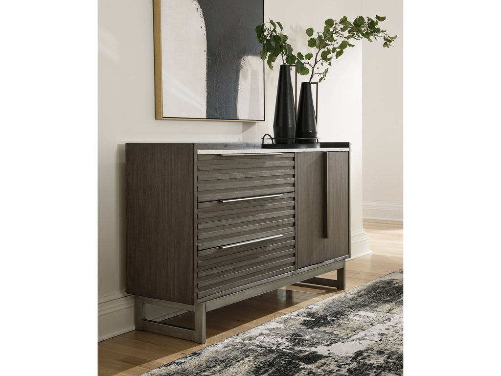 Arkenton Grayish Brown/White Dresser