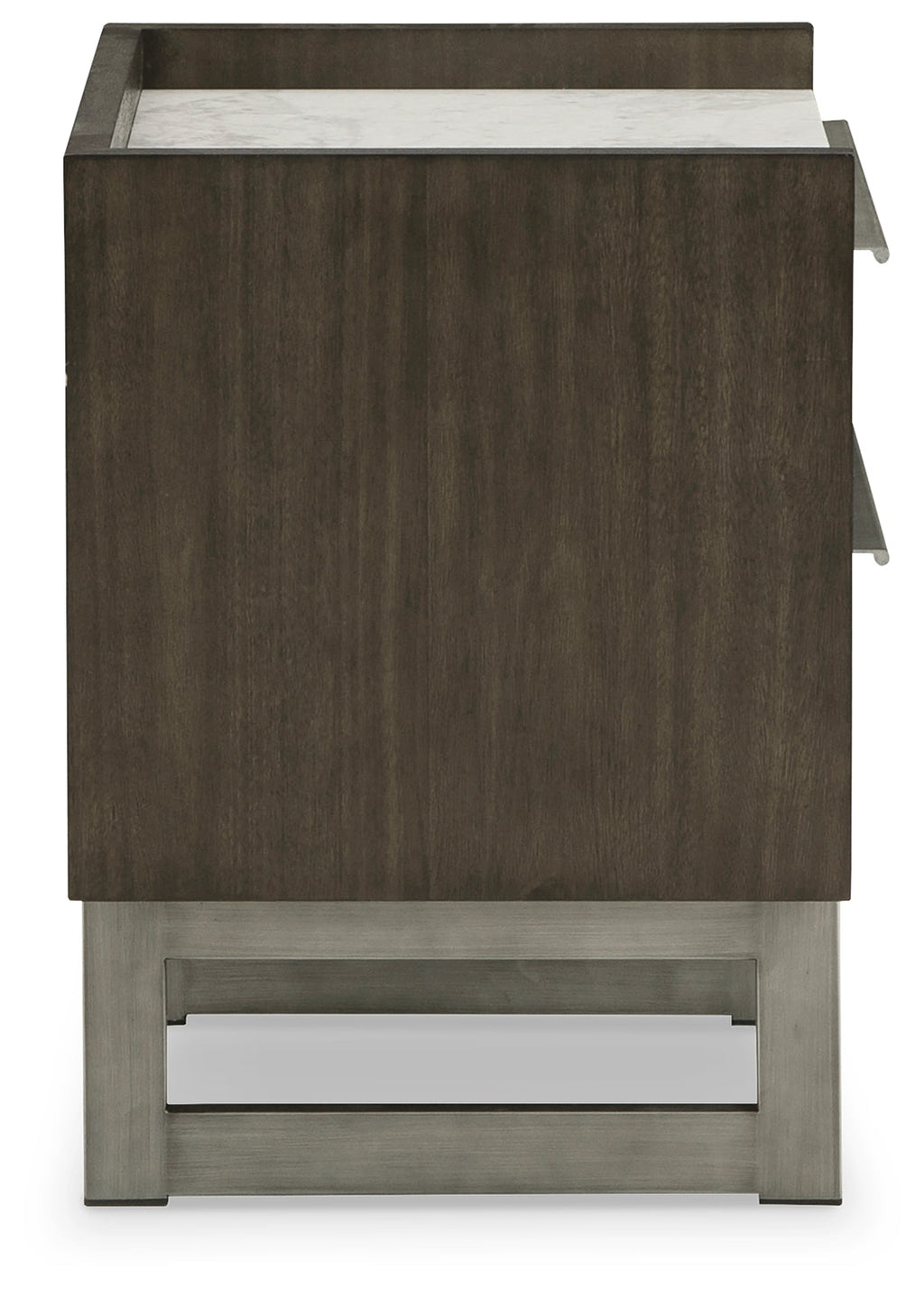 Arkenton Grayish Brown/White Two Drawer Nightstand